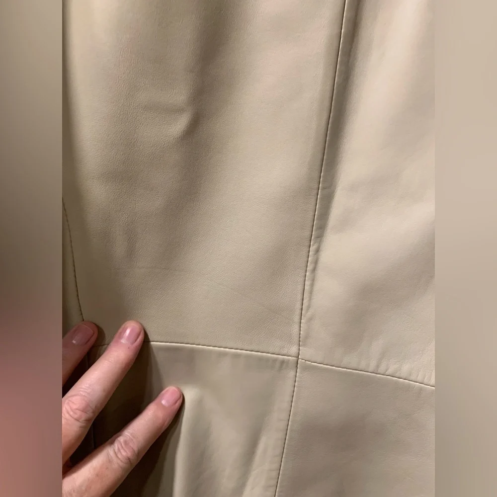 Nordstrom Womens Lamb Skin Leather Cream Everyday Blazer 🌴 - Picture 13 of 16